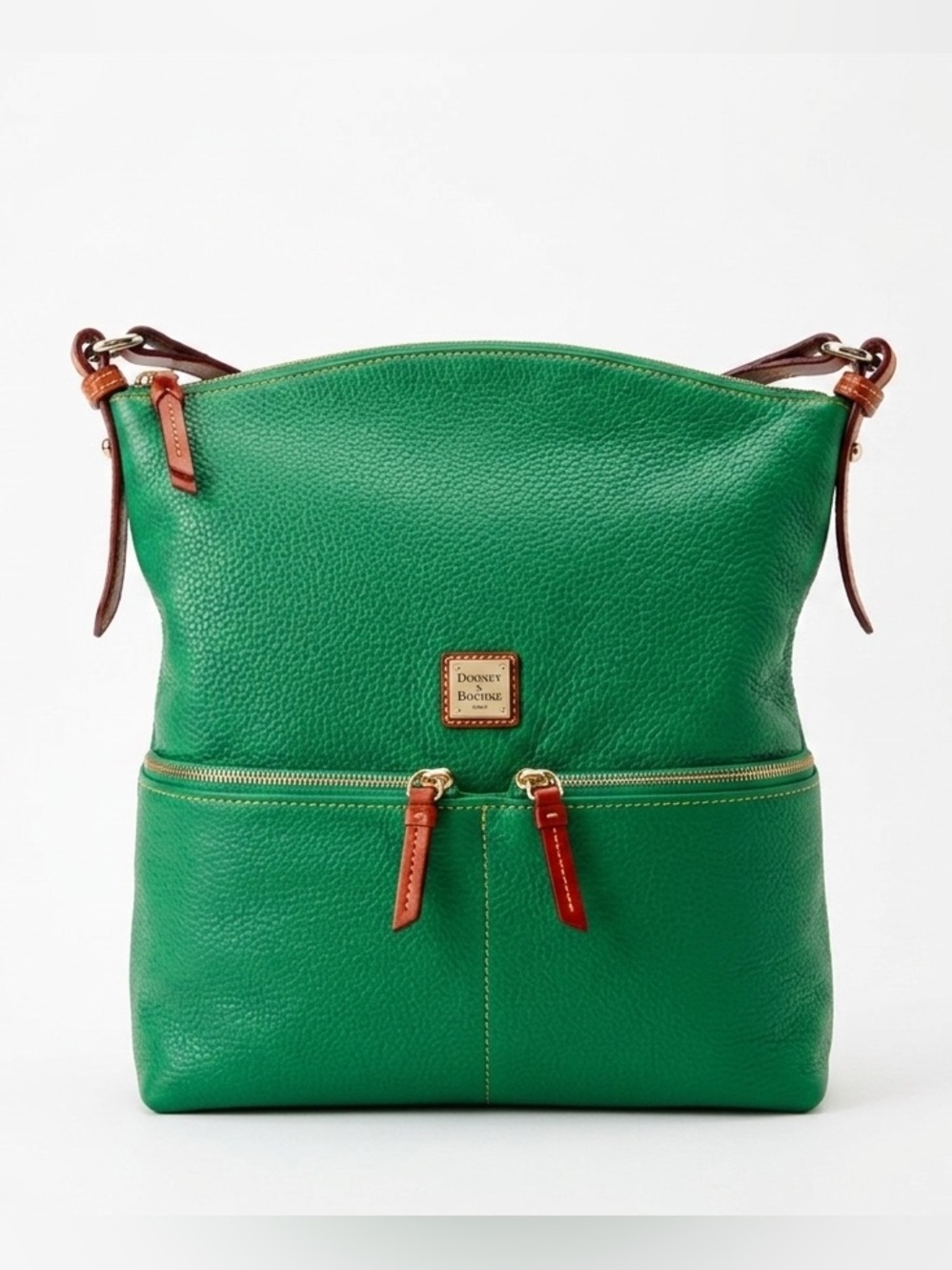 Dooney & Bourke Dillen Pocket Green Pebbled Leather Shoulder Bag